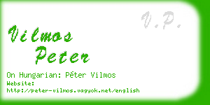 vilmos peter business card